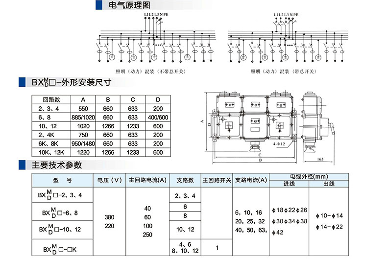 防爆配电箱电气原理图